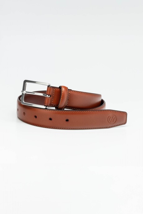 Cinto cuero formal Cognac