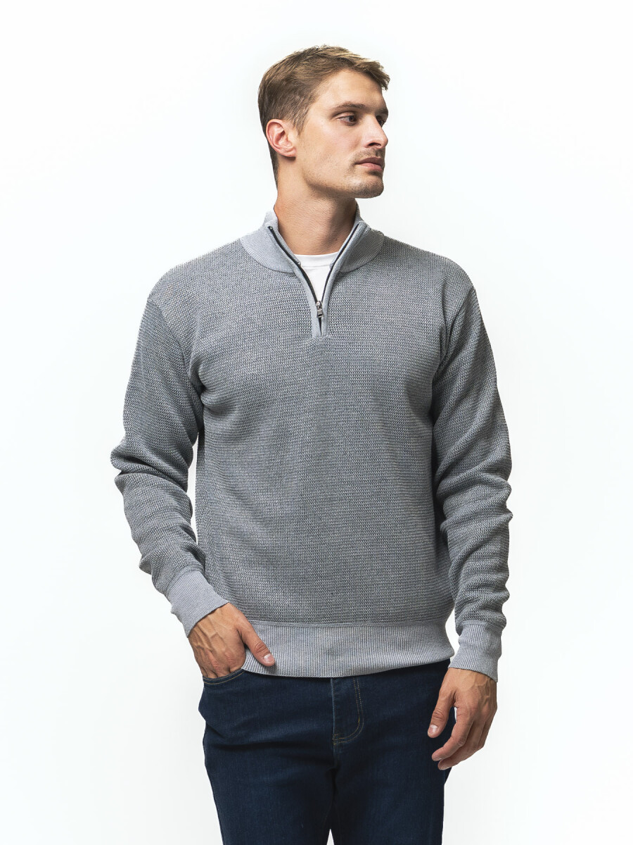 Sweater 1/2 Cierre PALERMO - Gris 