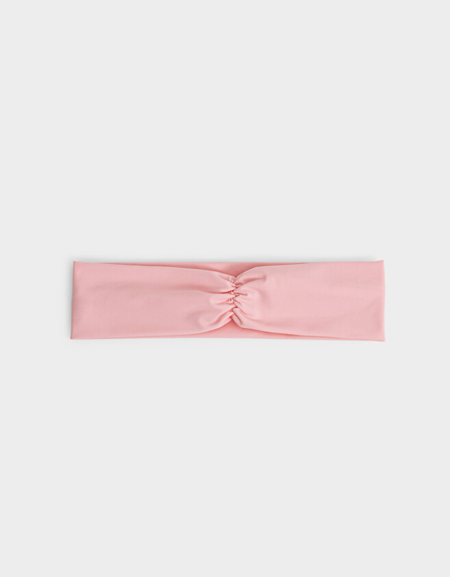 Vinchas Textiles Classic Vincha Textil Con Frunces - Rosa Claro