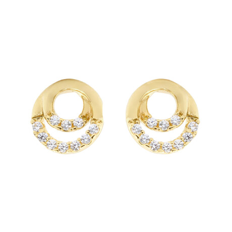 Caravanas Twin de oro amarillo 18k con circonias Caravanas Twin de oro amarillo 18k con circonias