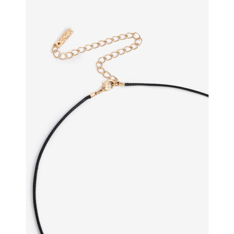 Collar Ajustable Con Dije Bañado En Oro Dorado