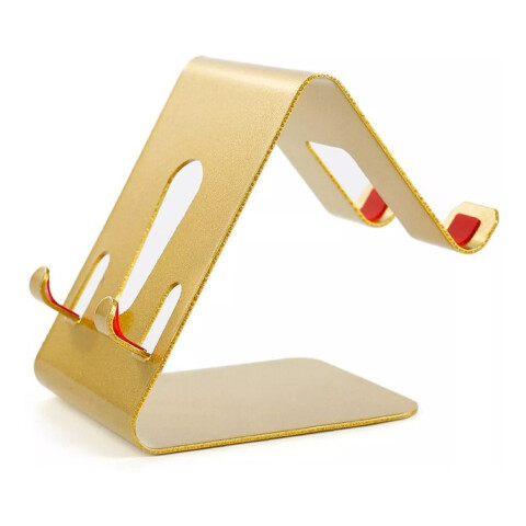 Soporte De Celular O Tablet Para Mesa Escritorio Aluminio Color Variante Dorado