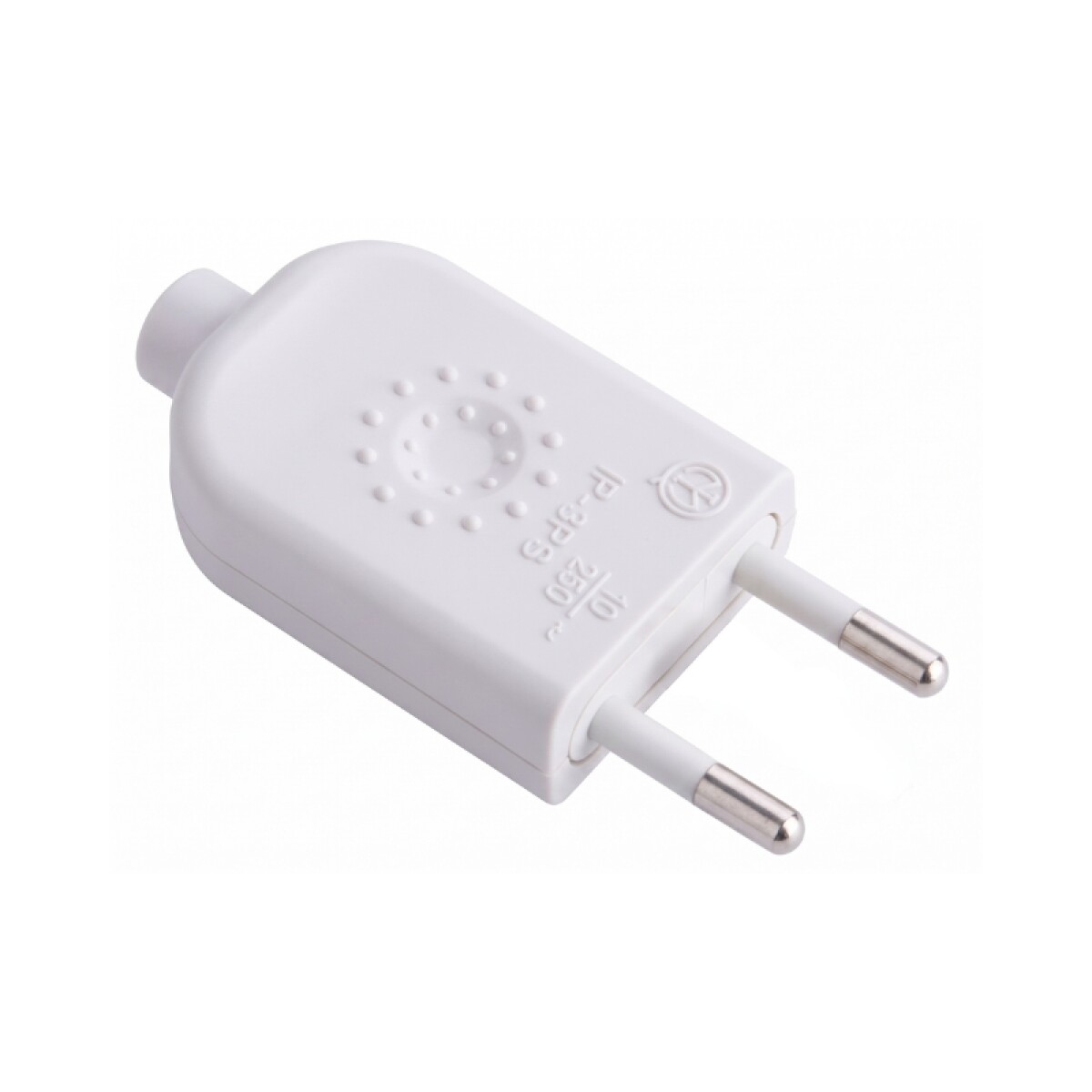 Ficha Macho 2P 10A Blanca 