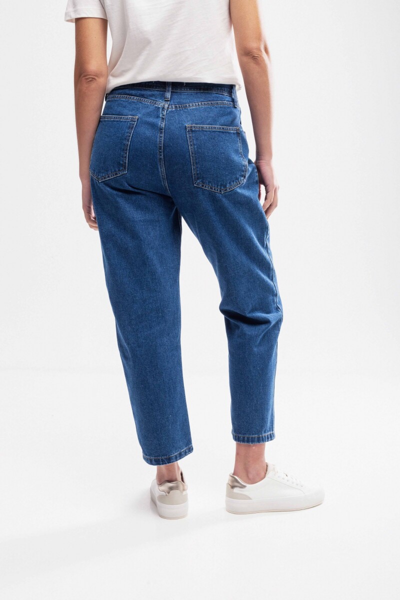 Jean mom Azul