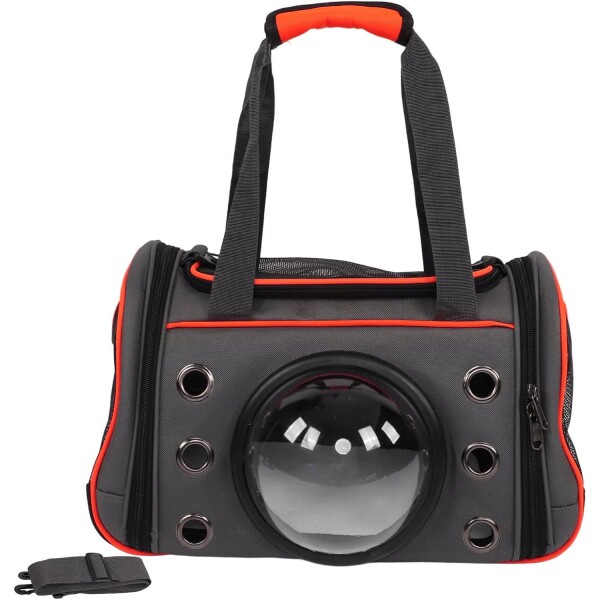 Bolso Transporador Mascota Capsula Gatos Perros Viaje Valija Color Variante Rojo