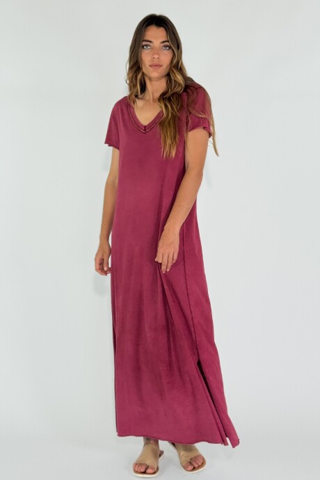 VESTIDO NAVARRA Bordo