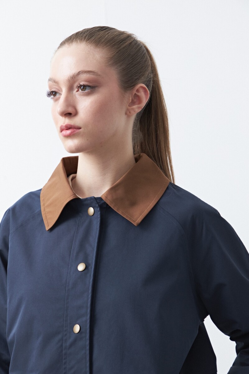 TRENCH SOLENE Azul Marino