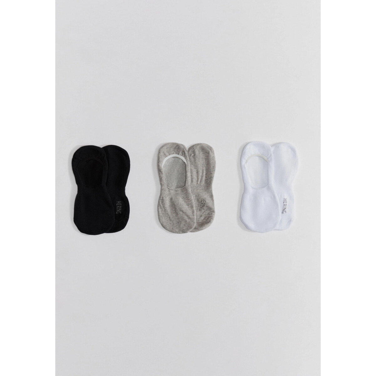 KIT COM 3 PARES MEIAS UNISSEX - PRETO/CINZA/BRANCO 