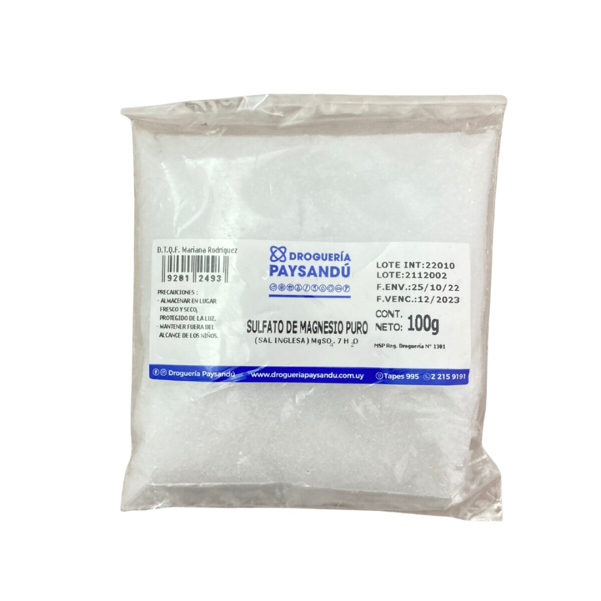 Sulfato de magnesio - 100 g 