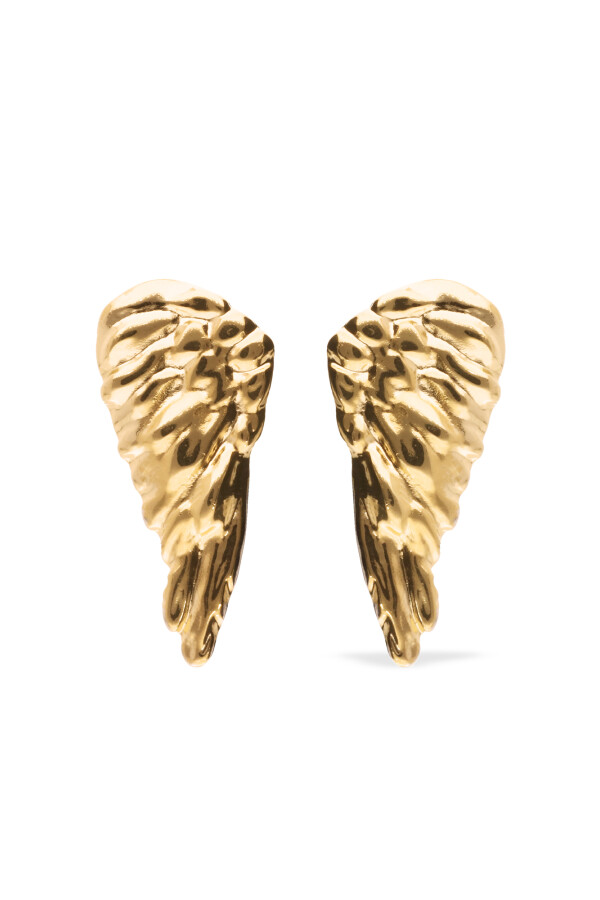 PENDIENTES ALEACIÓN DE METALES BAÑADO EN ORO 18K EN FORMA DE ALAS Pendiente
