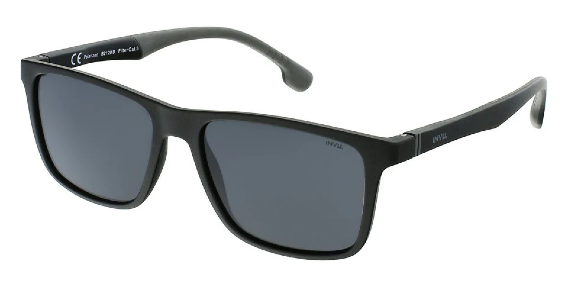 INVU B2120A Satin Black/Navy Polarized 