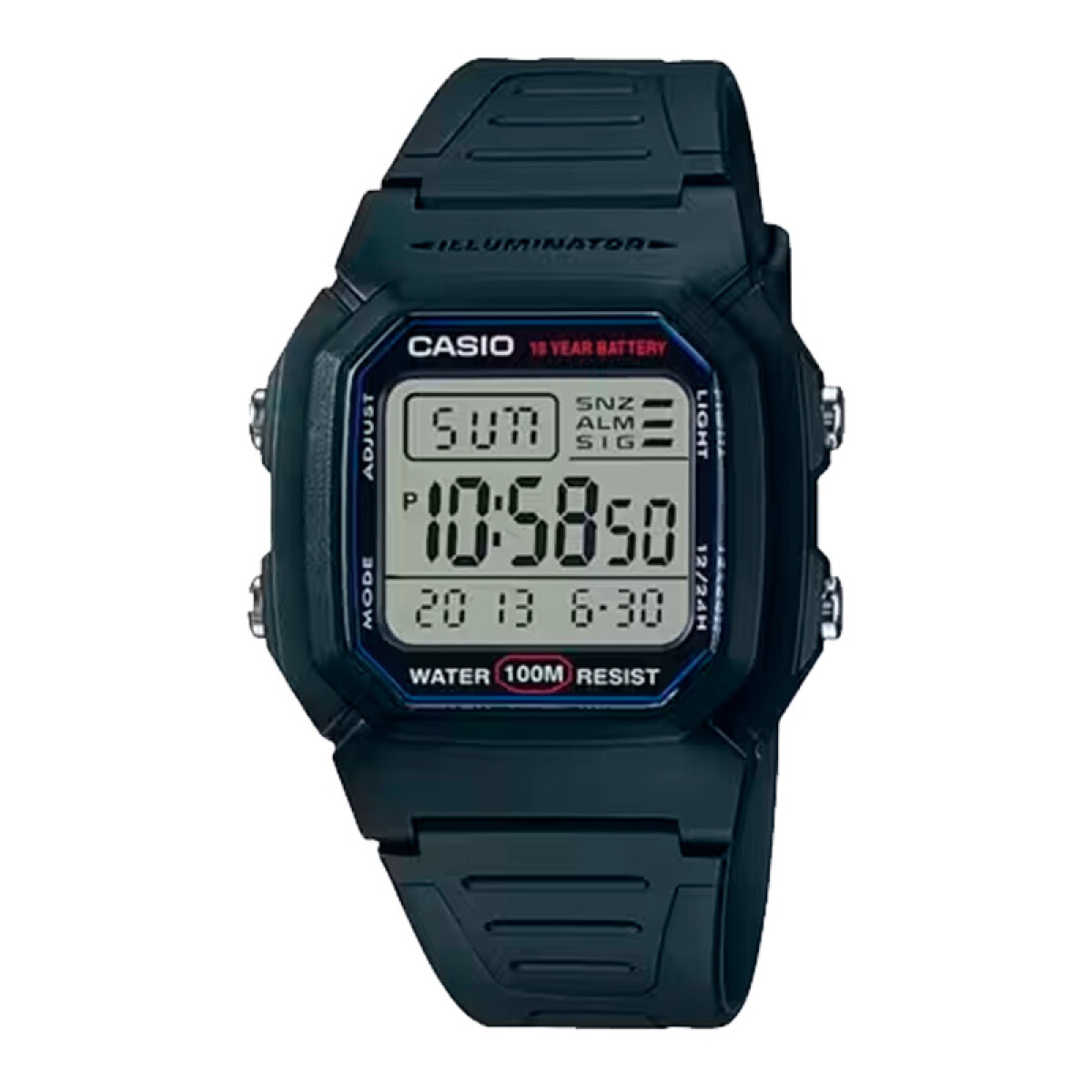Reloj Casio en color negro W-800H-1AVDF 