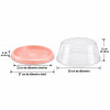 Cubre Torta con Tapa Transparente y Bandeja Plástica 30 cm Rosa