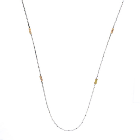 Cadena de plata 925 y double de oro 18 ktes Cadena de plata 925 y double de oro 18 ktes