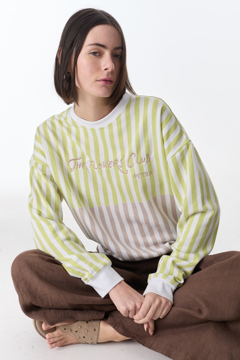 Buzo Club Beige/Verde