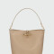 Longchamp -Bolso de cuero, Le Roseau Sleek Beige