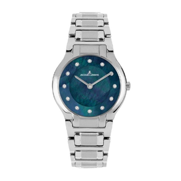 Reloj Jack Lemans Malla de Acero con Zirconias Reloj Jack Lemans Malla de Acero con Zirconias