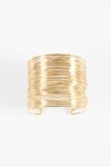 Pulsera rigida regulable vueltas dorado