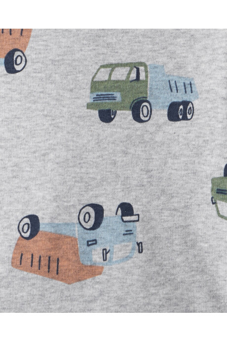 Pack cuatro bodies de algodón, diseño vehículos Sin color