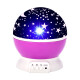 Lámpara Veladora Esfera Giratoria Proyector De Estrellas Violeta