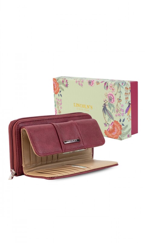 BILLETERA GLADIOLO MERLOT