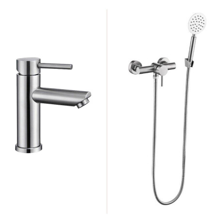 Juego Grifería Rione Brush Nickel Exterior GRIS-BRUSHED NICKEL