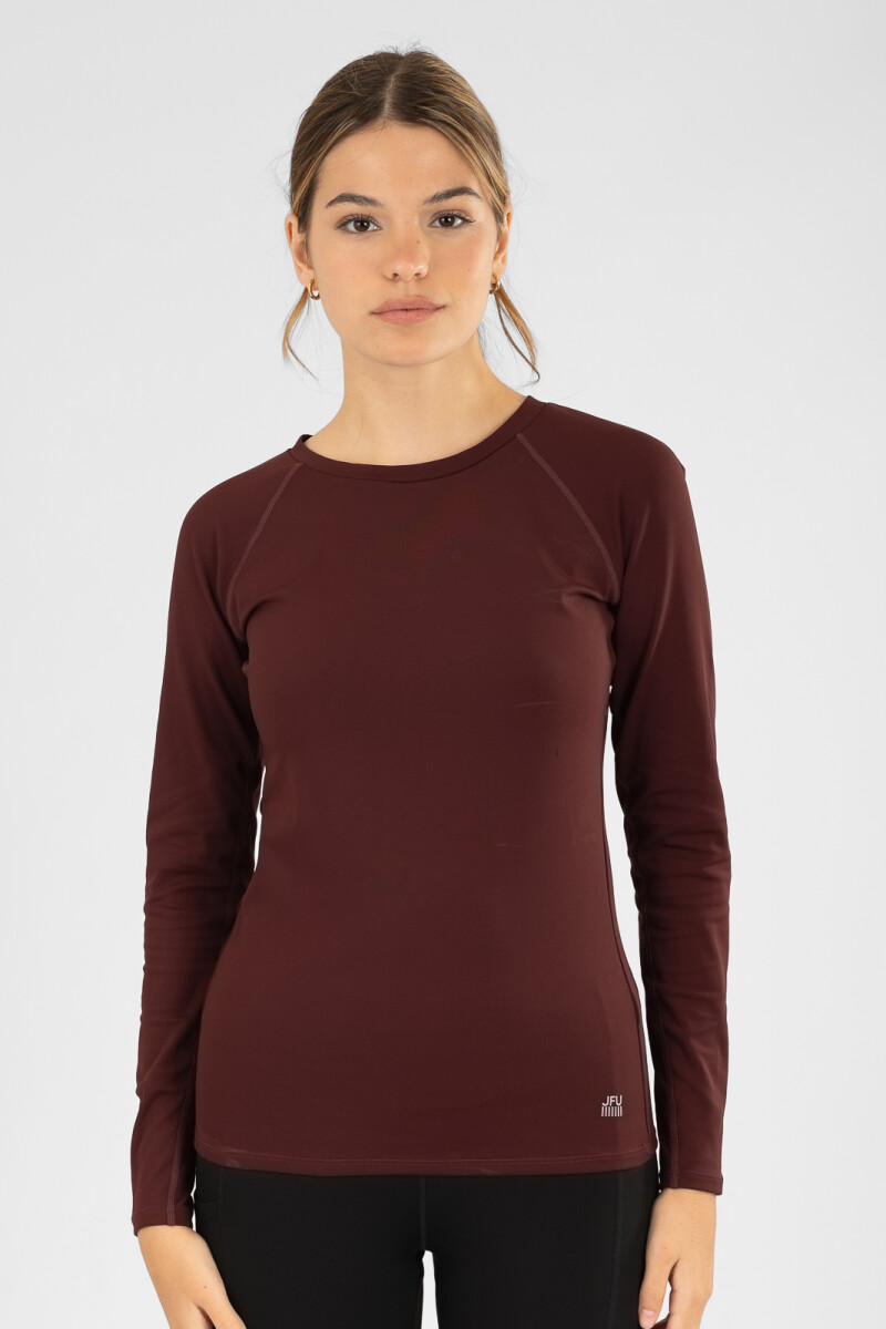 Remera manga larga fit Bordeaux