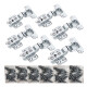 Pack X6 Bisagras Autoreten De Cazoleta 35mm Semi Curva Gris