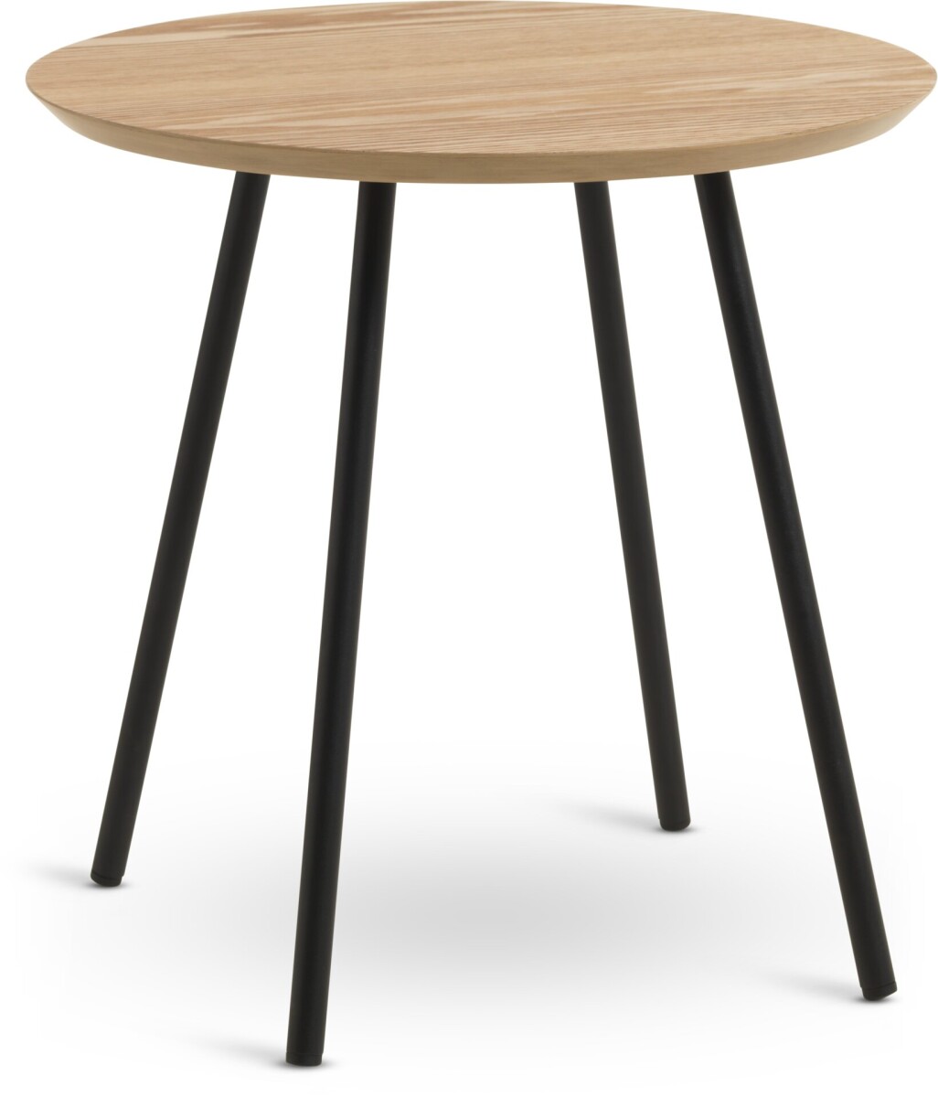 Mesa auxiliar NYBO Ø40 roble/negro 