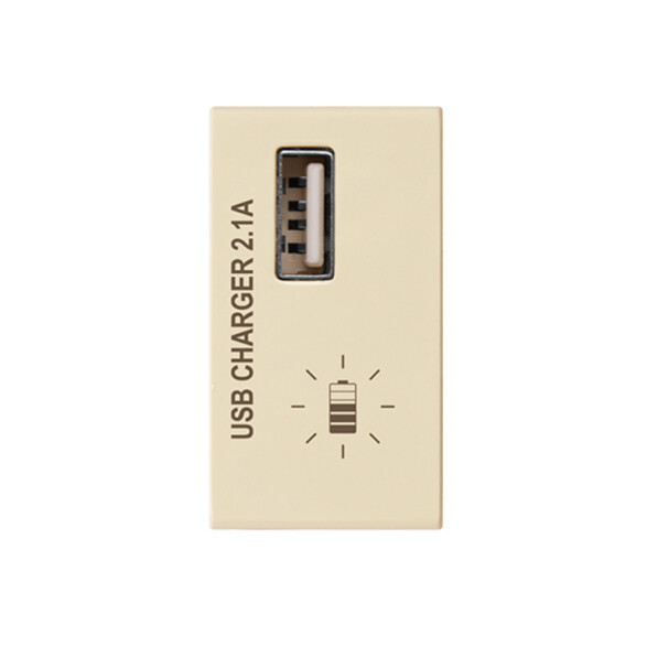Módulo cargador USB 230V 2,1A 5Vdc Duomo marfil C57520N