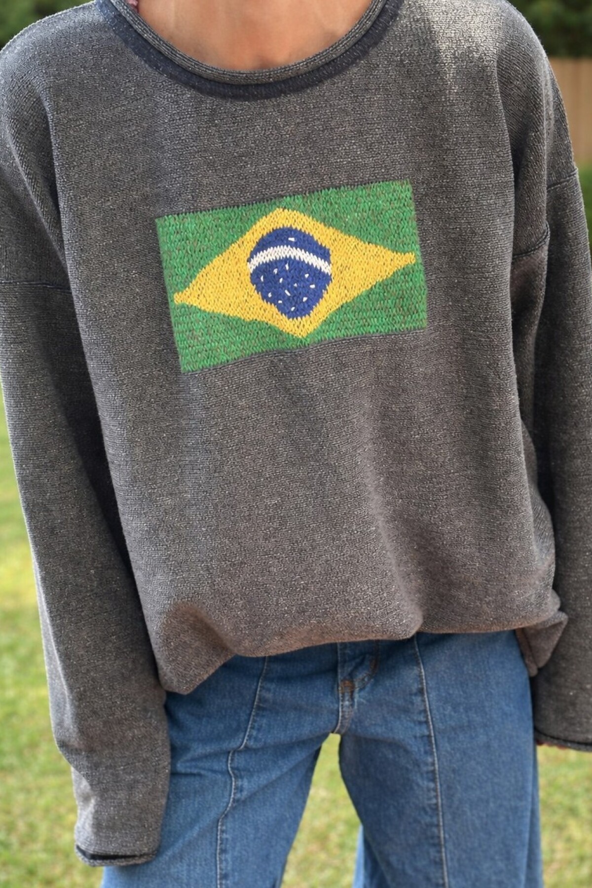 Sweater Flag Brasil Azul