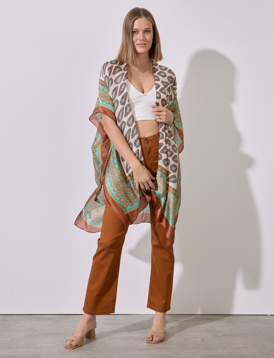 Kimono Arabescos - Multi/marron 