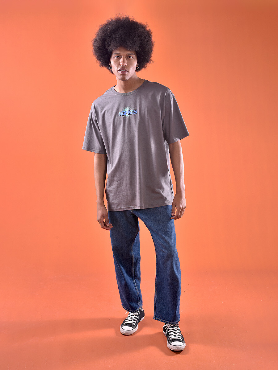 REMERA MICKEY BLUE - GRIS OSCURO 