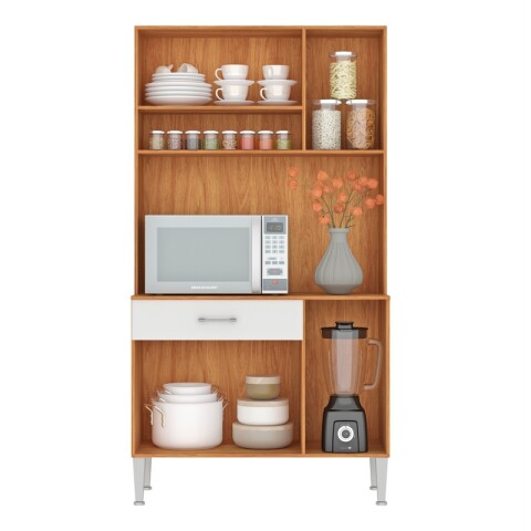 Alacena De Cocina 5 Puertas 1 Cajón Con Espacio Para Microondas Y Especiero 168x90cm Alacena De Cocina 5 Puertas 1 Cajón Con Espacio Para Microondas Y Especiero 168x90cm