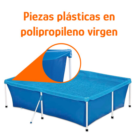 Piscina 3000L Estructura Metálica Resistente Fácil de Armar Azul