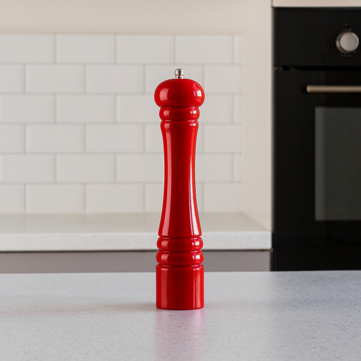 Molinillo Pimienta Madera Rojo 21 cm Ibili 