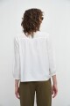 Blusa escote V blanco