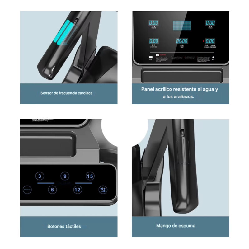 Caminadora Eléctrica Plegable Motor Dc De 3.25 Hp Negro