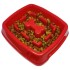 Plato Comedero Come Lento Perros Gatos Mascotas Plastico Color Variante Rojo