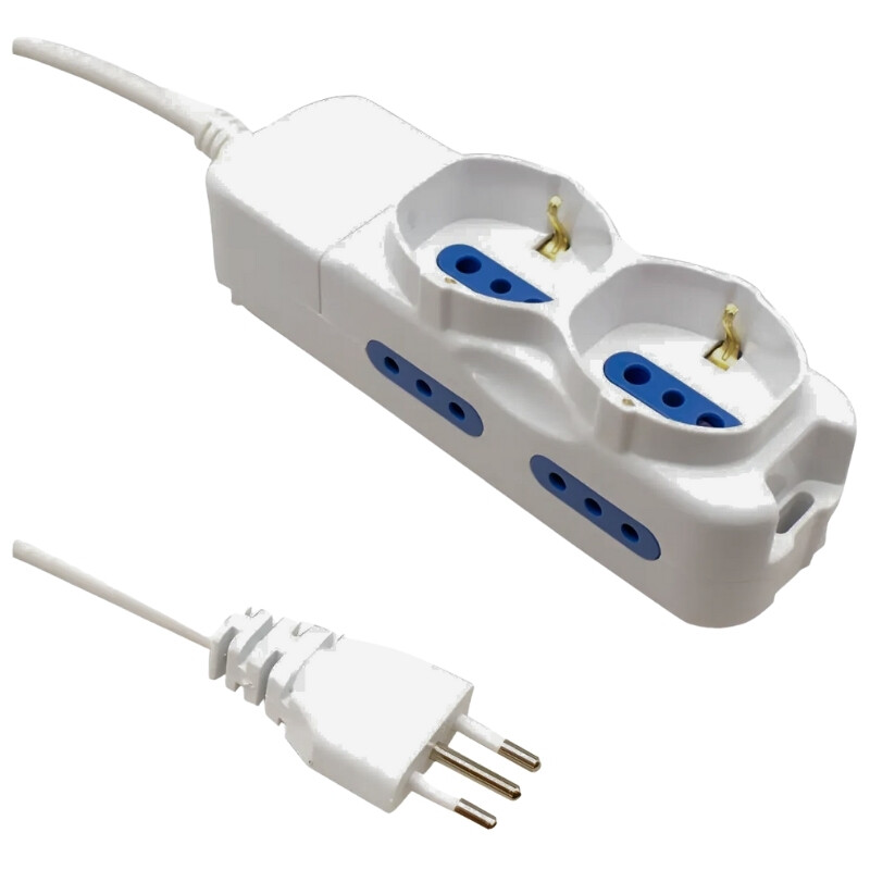 ALARGUE 2 SCHUKO 4 MODULOS - BLANCO Alargue 2 Schuko 4 Modulos Blanco