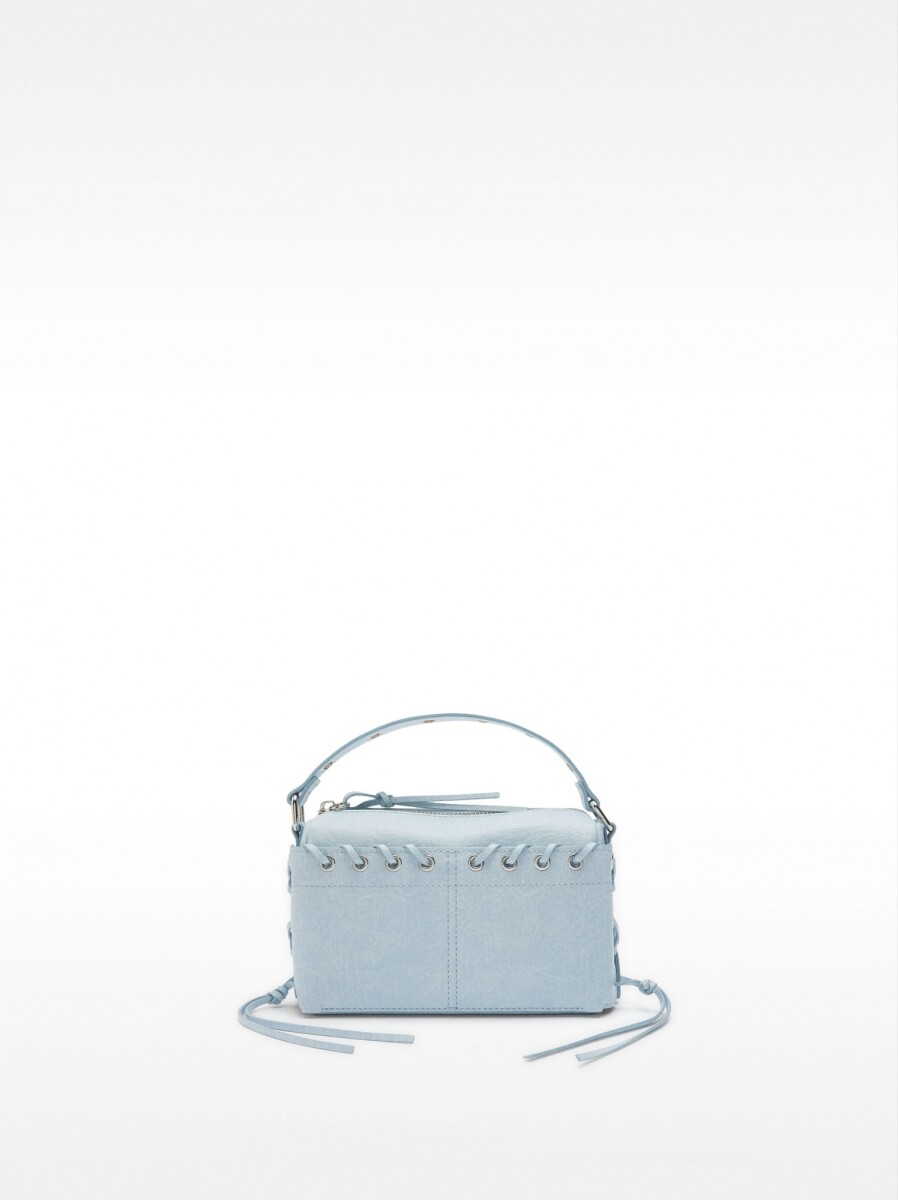 Bolso De Mano Trenzado Con Bandolera - azul 