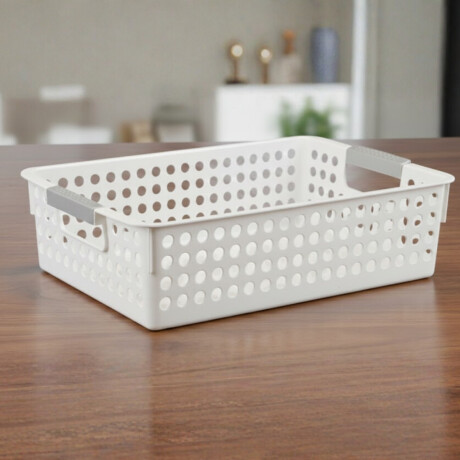 Cesto calado M 30 x21,5 x8 cm BLANCO