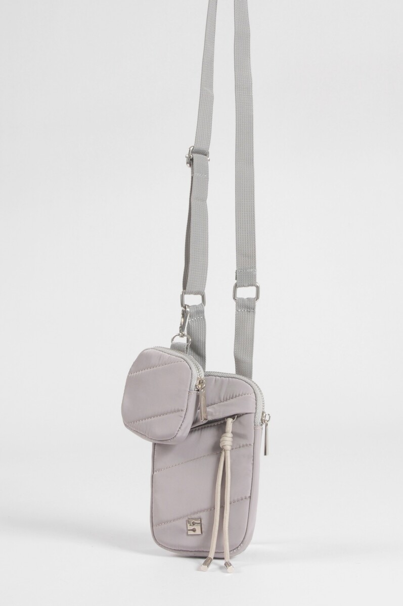 Porta celular con estuche removible - gris 