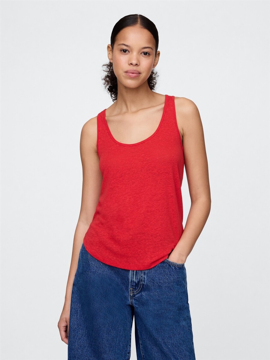 Musculosa De Lino Mujer - Tomato Sauce 