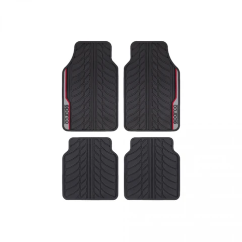 Sparco Alfombra Goma 4 Piezas Roja Sparco Alfombra Goma 4 Piezas Roja