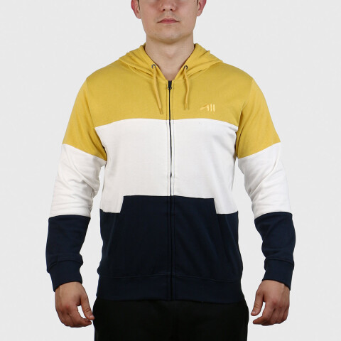 Austral MEN COTTON JACKET WITH HOOD- MUSTARD-NAVY Mostaza-Marino