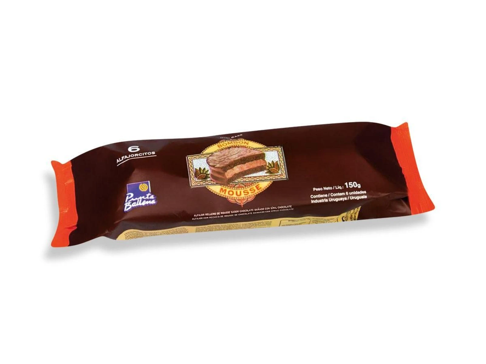 ALFAJOR PUNTA BALLENA BOMBON MARROC PACK X6 