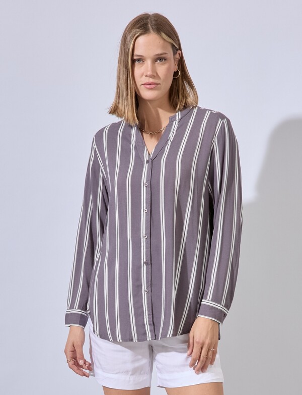 Camisa Lineas GRIS