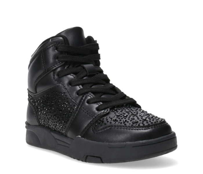 Deportivo DIER tipo bota con apliques de brillos, Black