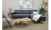 Sofa con Chaise PRADA PREVENTA Dark Grey Tela Rústica